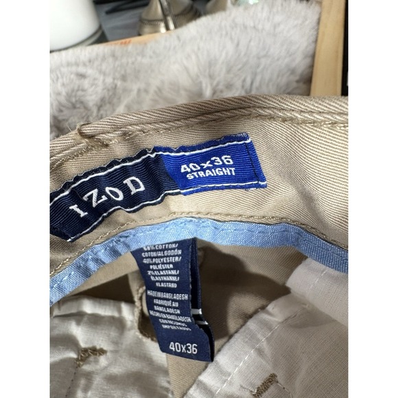 Izod Mens Performance Stretch Non-Iron Pants Size 40x36 Big & Tall New - Picture 5 of 8